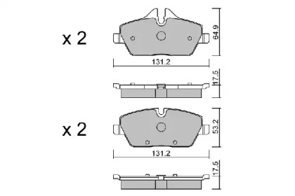 Комплект тормозных колодок AISIN BPBM-1006